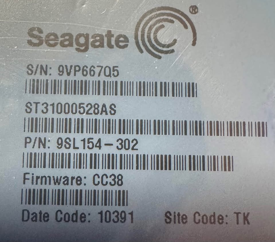 SEAGATE BARRACUDA ST31000528AS 1TB 7200RPM SATA HARD DRIVE - photo 2