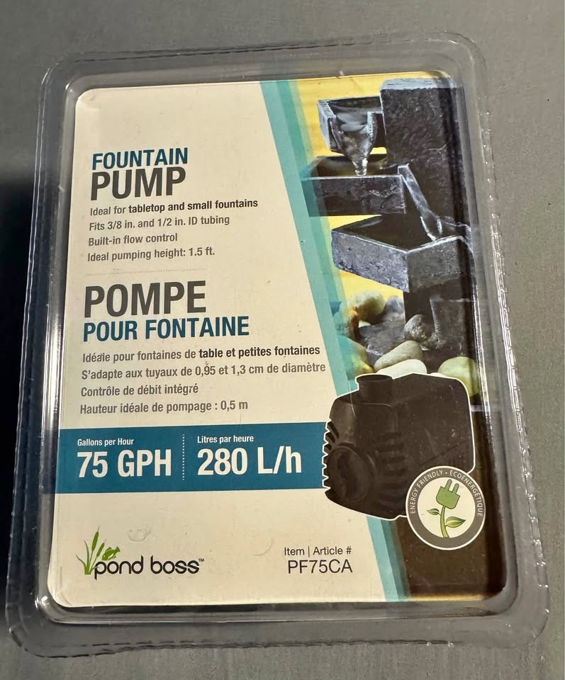 Pond Boss 75gph Fountain Pump
