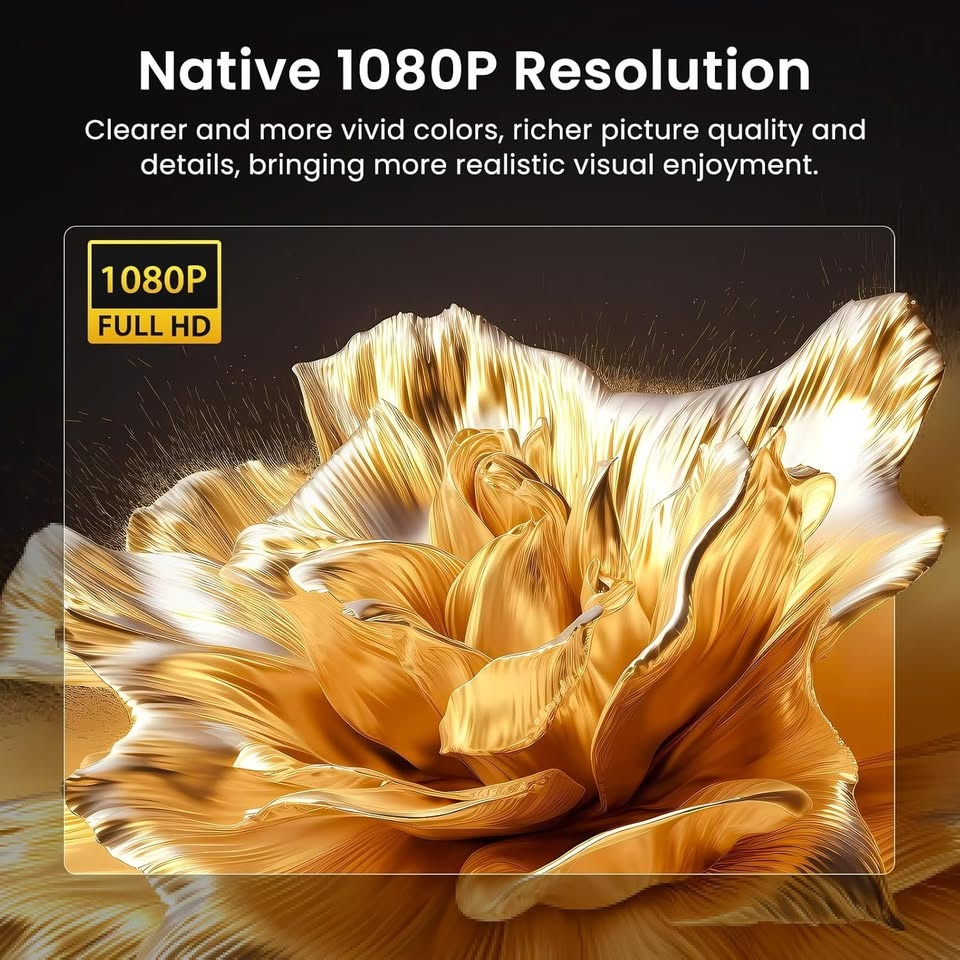 HAPPRUN Native Full HD Portable Outdoor Projector with Speaker - photo 2