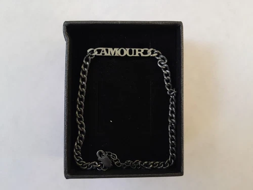 Amour Cuban Chain Bracelet Rhodium Filled 925 Sterling Silver 8