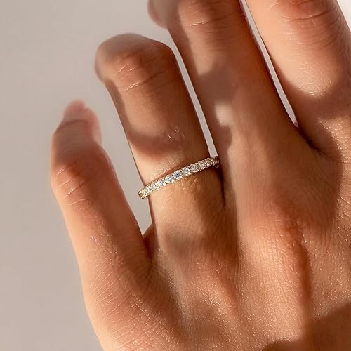 925 Sterling Silver Eternity Band Ring w/Cubic Zirconia – 2mm CZ - photo 3