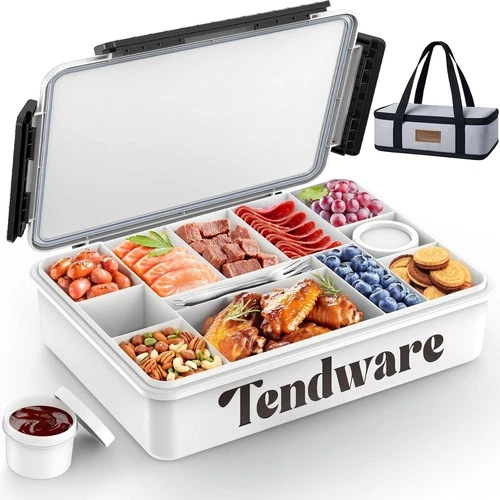 Spackle Box with Ice Pack & Insulated Bag - 12 Compartment Snack