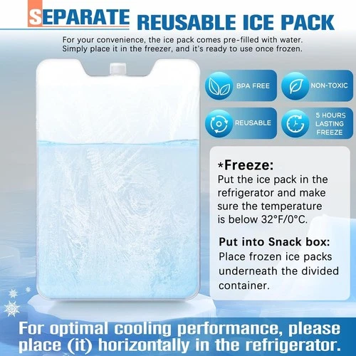 Spackle Box with Ice Pack & Insulated Bag - 12 Compartment Snack - photo 3