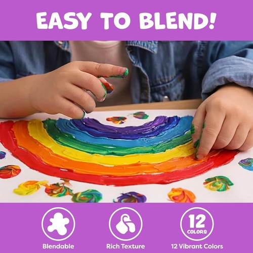 Washable Finger Paint for Toddlers - Non-Toxic Baby Safe - photo 5