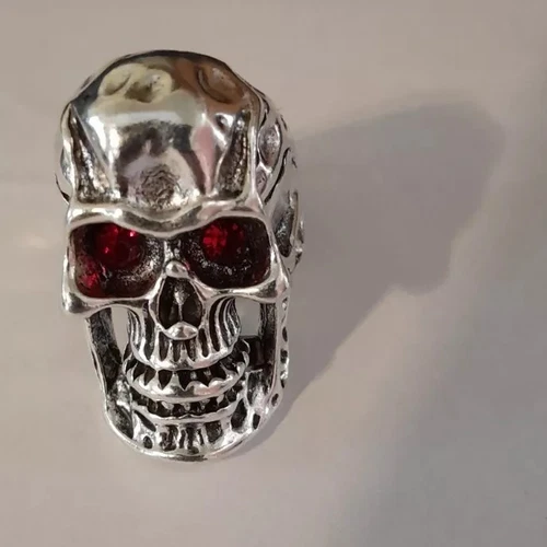 Vintage Retro Skull Head Ring Jewelry, Men's Carving Ghost Head