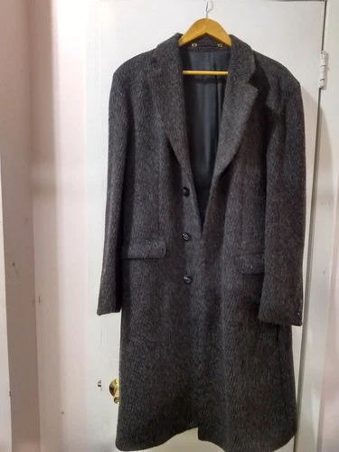 Men's Gray Wool 3 Button Coat - Turo Finland Vintage
