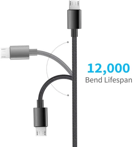 2 Pack 6ft Nylon Braided Micro USB Cables - photo 3