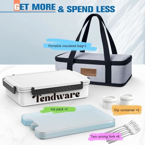 Spackle Box with Ice Pack & Insulated Bag - 12 Compartment Snack - photo 4