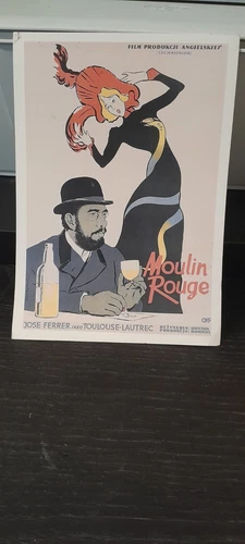 Vintage Toulouse-Lautrec Moulin Rouge Polish Movie Post Card