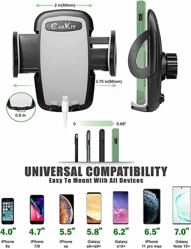 Universal 2-in-1 Car Phone Mount (CD Slot & Air Vent)