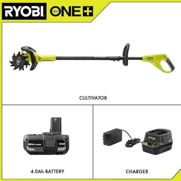 RYOBI ONE+ 18V 8 in. Cordless Cultivator w/ 4.0 Ah Battery & Cha - photo 4