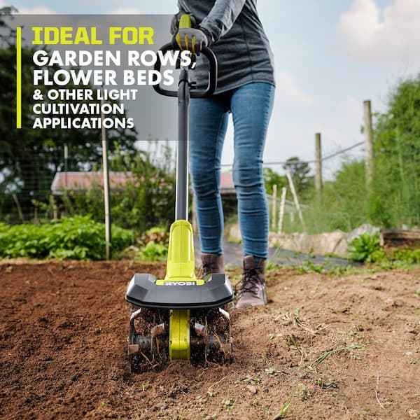 RYOBI ONE+ 18V 8 in. Cordless Cultivator w/ 4.0 Ah Battery & Cha - photo 5