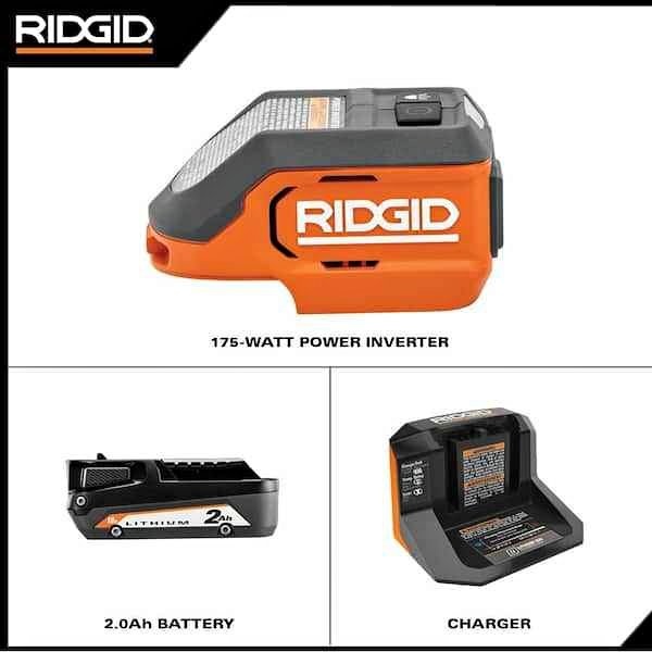 RIDGID 18V Cordless AC Inverter Kit w/ Battery & Charger