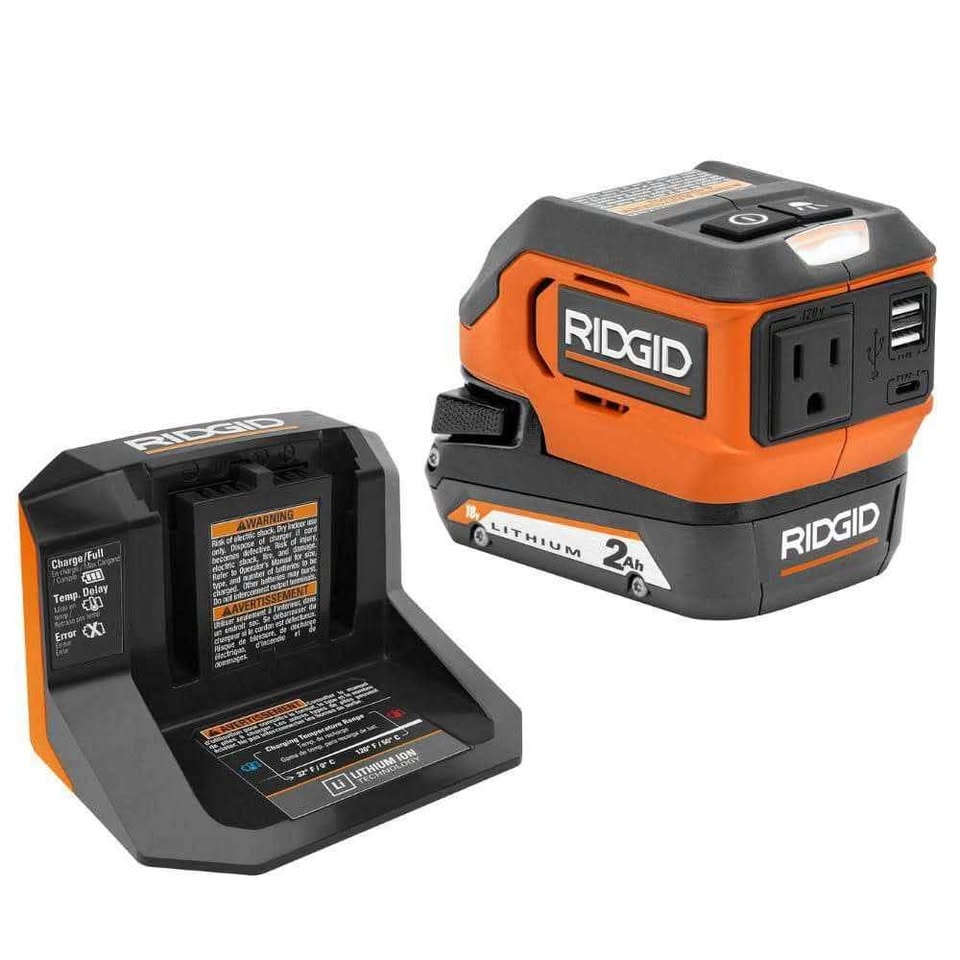 RIDGID 18V Cordless AC Inverter Kit w/ Battery & Charger - photo 2