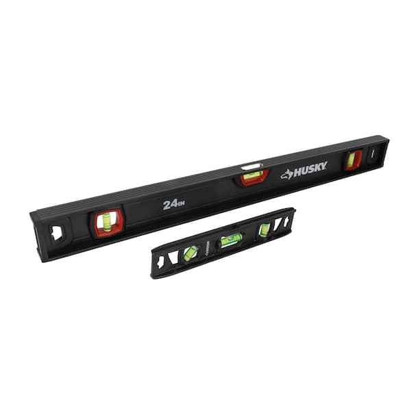 Husky 2pk 9in. Torpedo and 24in. Aluminum Level - photo 2