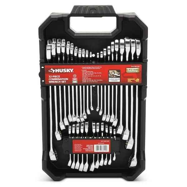 Husky SAE and Metric Combination Wrench Set with Tray - photo 3