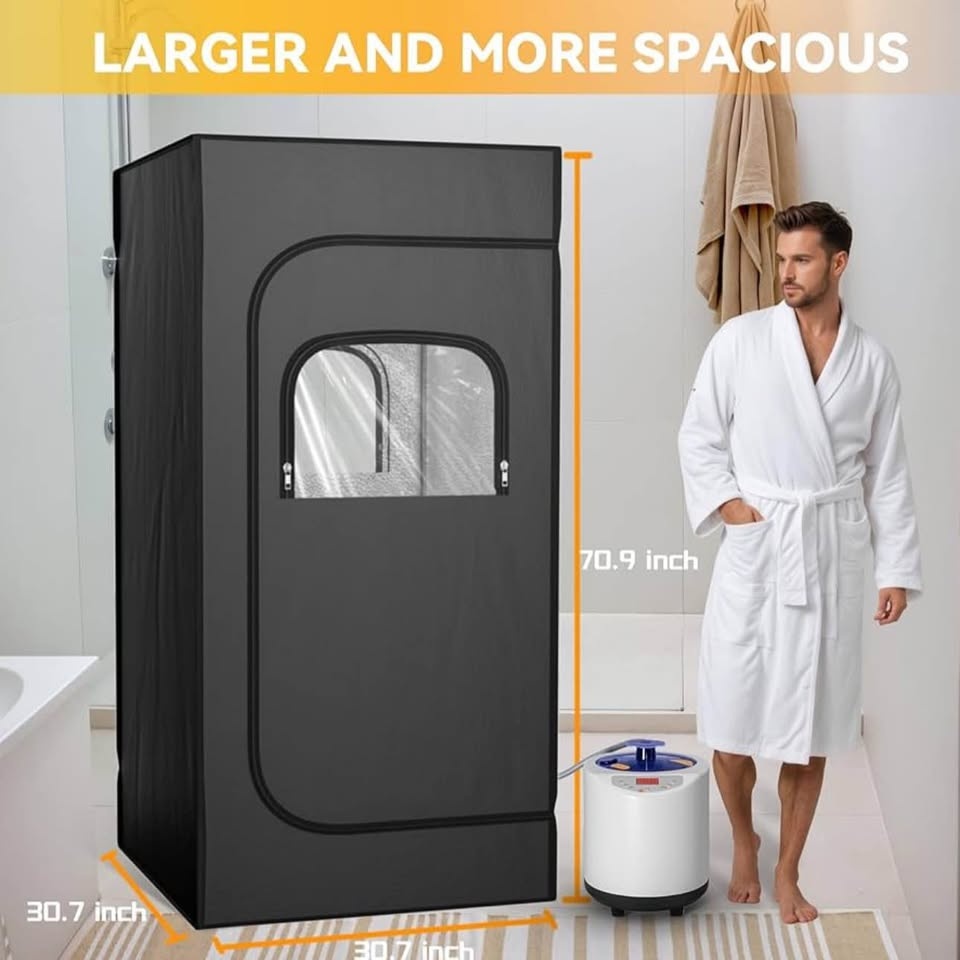 Portable Steam Sauna - Fast Heating Foldable Home Spa w/ Remote - photo 5
