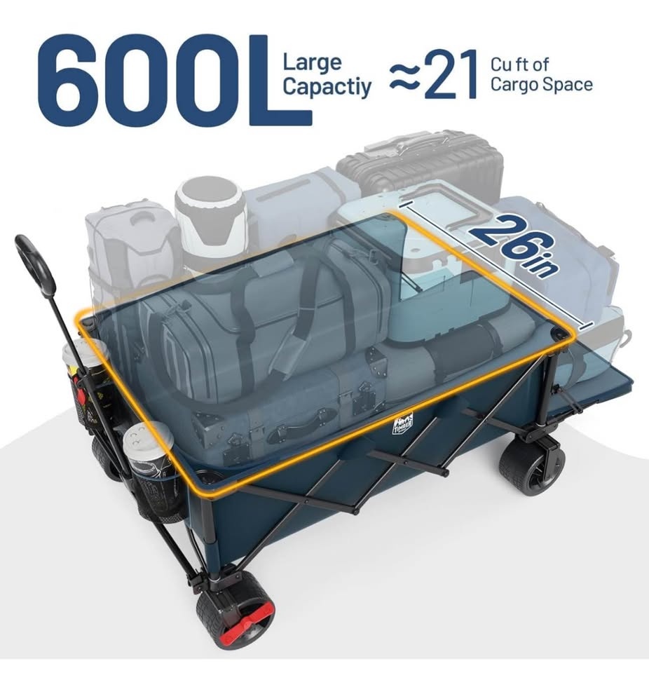 TIMBER RIDGE 600L Beast Wagon - 500lbs Heavy Duty Cart - photo 5