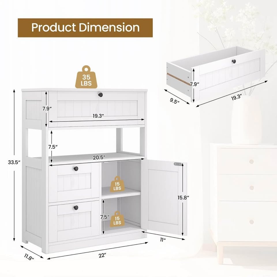 Brand New White Multi-Purpose Storage Cabinet - photo 5