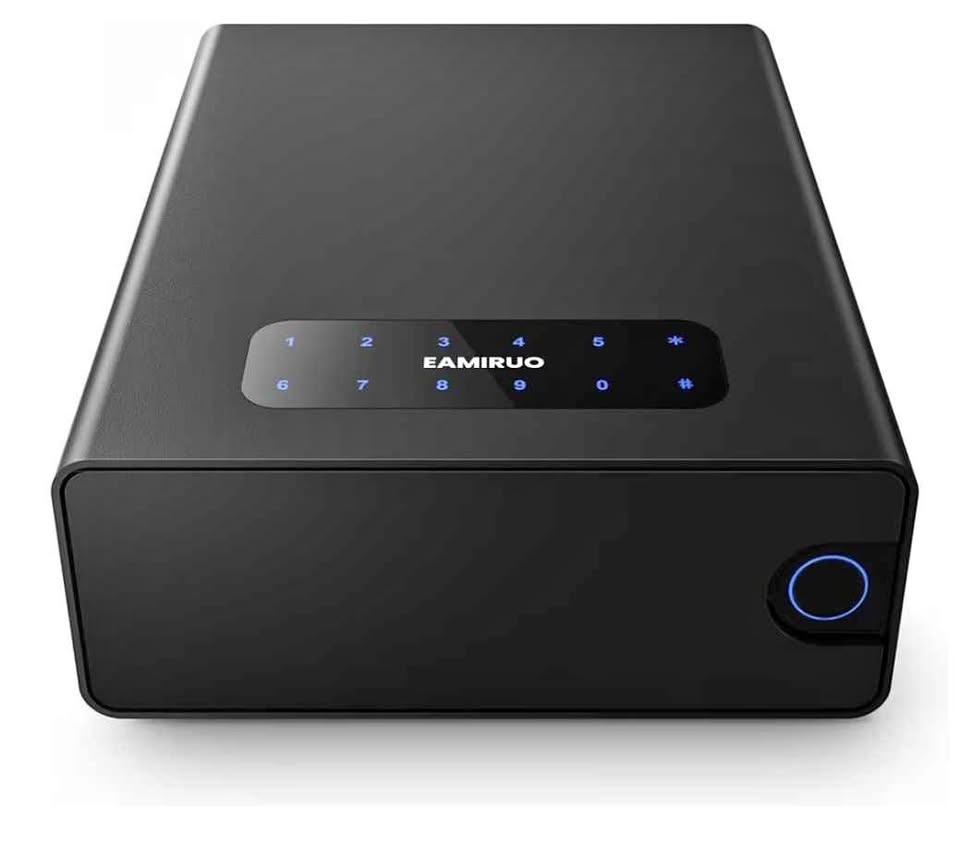 Fingerprint Safe Box, Keypad, Key/App, 0.5s Fast