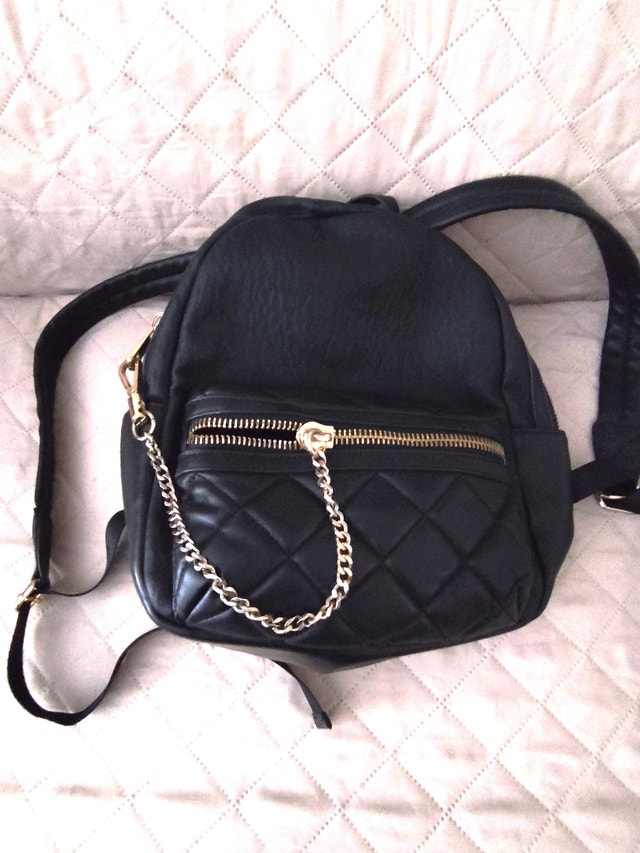 Black Medium backpack purse