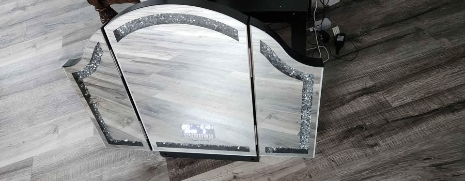 Bluetooth LED Foldable Mirror - 16in, Opens to 32in - photo 5