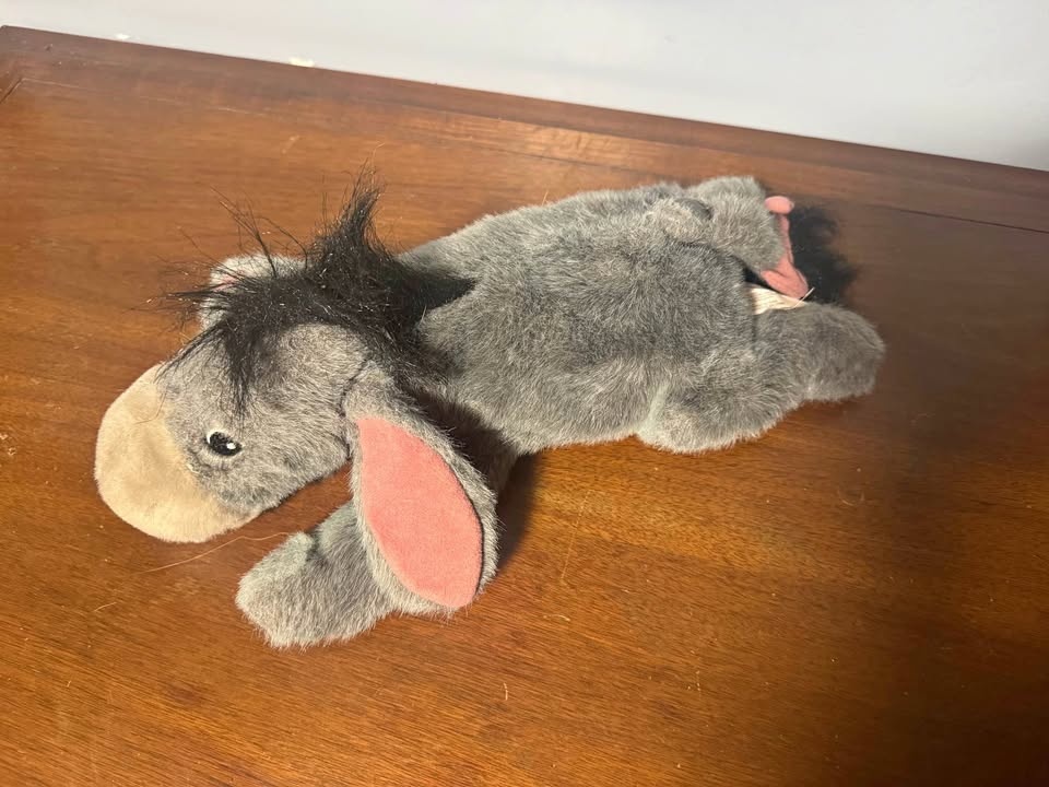 Vintage Disney Eeyore Beanie Plush with Detachable Tail