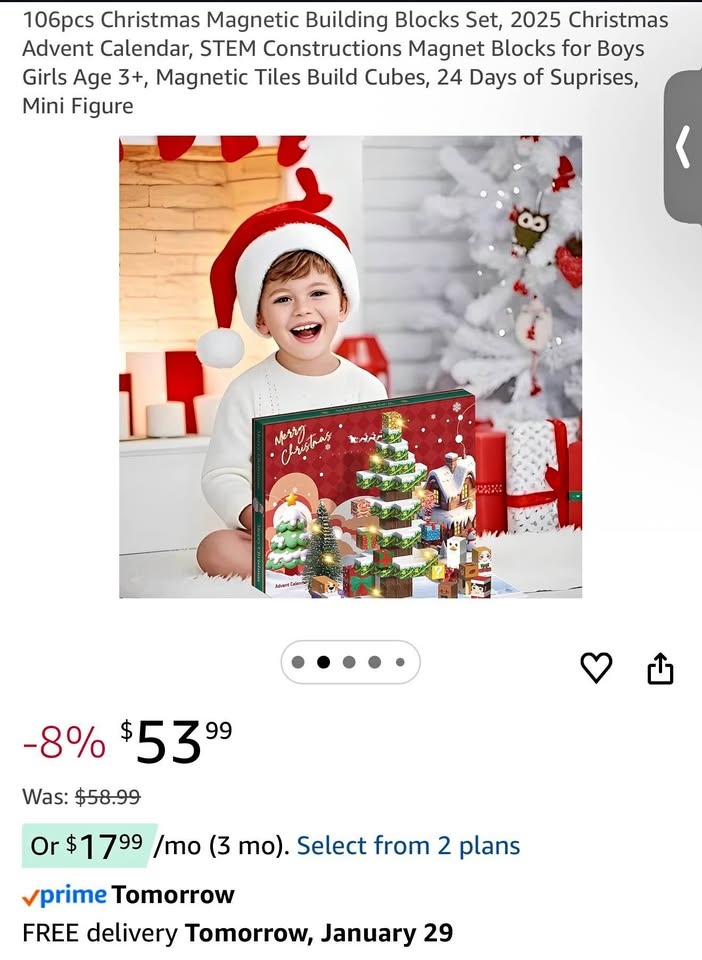 Christmas Advent Calendar Toy Building Block Set