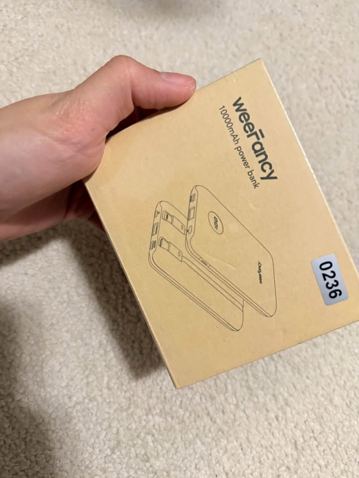 Mini Power Bank with Cable, 10000mAh