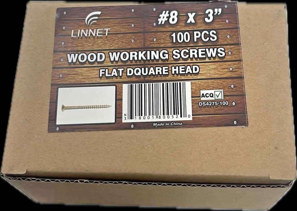 8x3 Wood Screws/Deck Screws - Golden Finish
