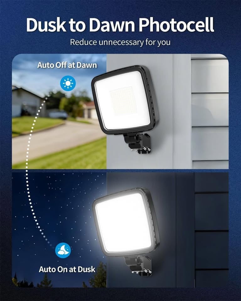 150W LED Outdoor Flood Light – Dusk to Dawn 21000LM - photo 4