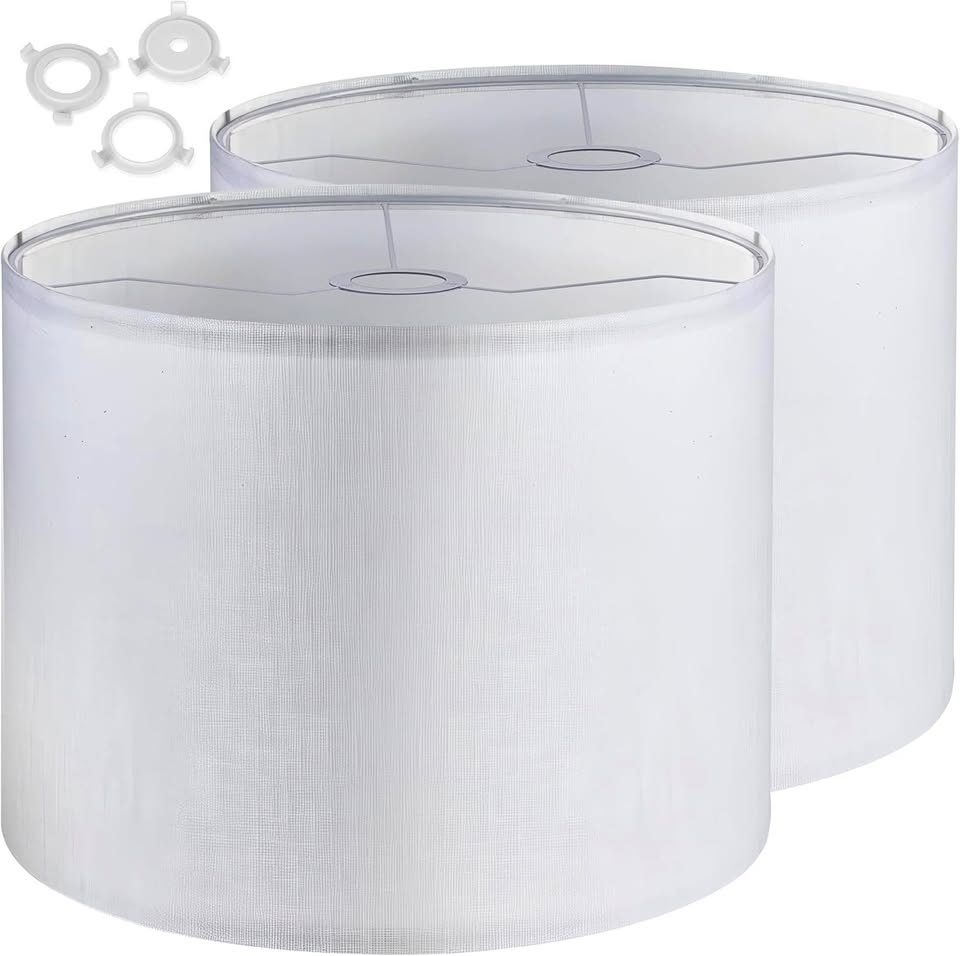 Small White Lamp Shades – Pack of 2 for Table Lamps