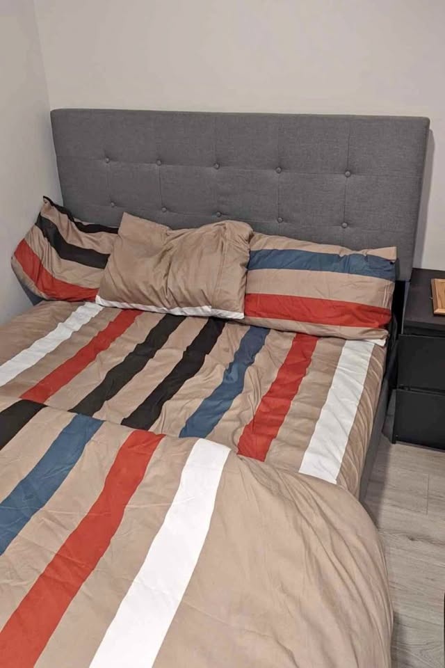 Queen Bed Frame and Queen Mattress