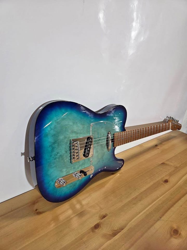 Leo Jaymz TL Electric Guitar - Maple Top Blue Ocean