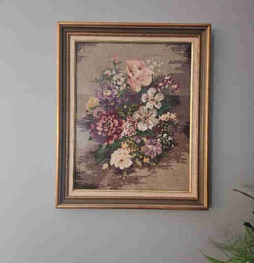 Vintage Framed Needlepoint Artwork