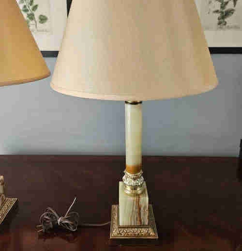 Vintage Onyx Marble Lamps