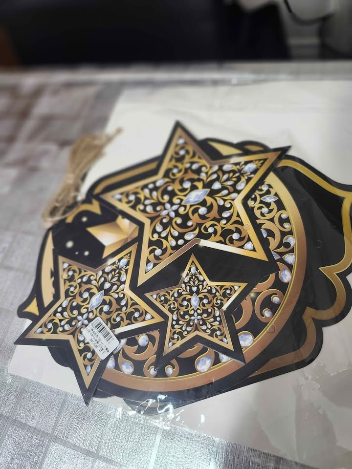 Black Gold Eid Mubarak Door Hanging Decoration - photo 3