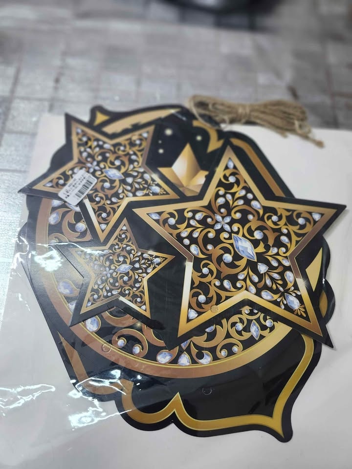 Black Gold Eid Mubarak Door Hanging Decoration - photo 4