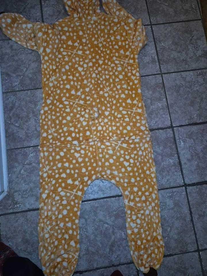 Unisex Deer Pajamas Flannel Animal One Piece Costume - L - photo 3