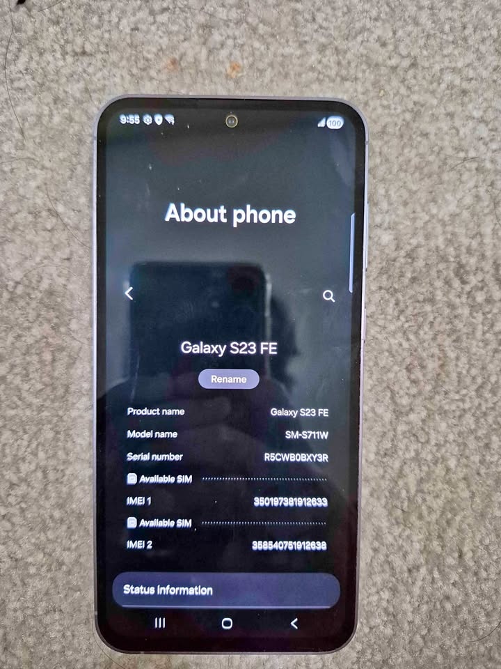 Samsung Galaxy S23 FE 128GB Graphite MINT + Fast Charger