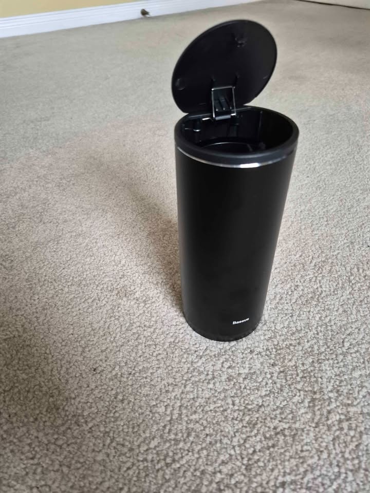 Premium Aluminum Car Trash Can (Fits in Cup Holder) - Sleek Blac - photo 4