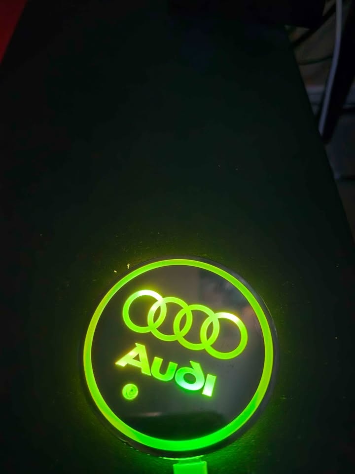 LED Car Cup Holder Coasters (RGB Custom Logos) - photo 3