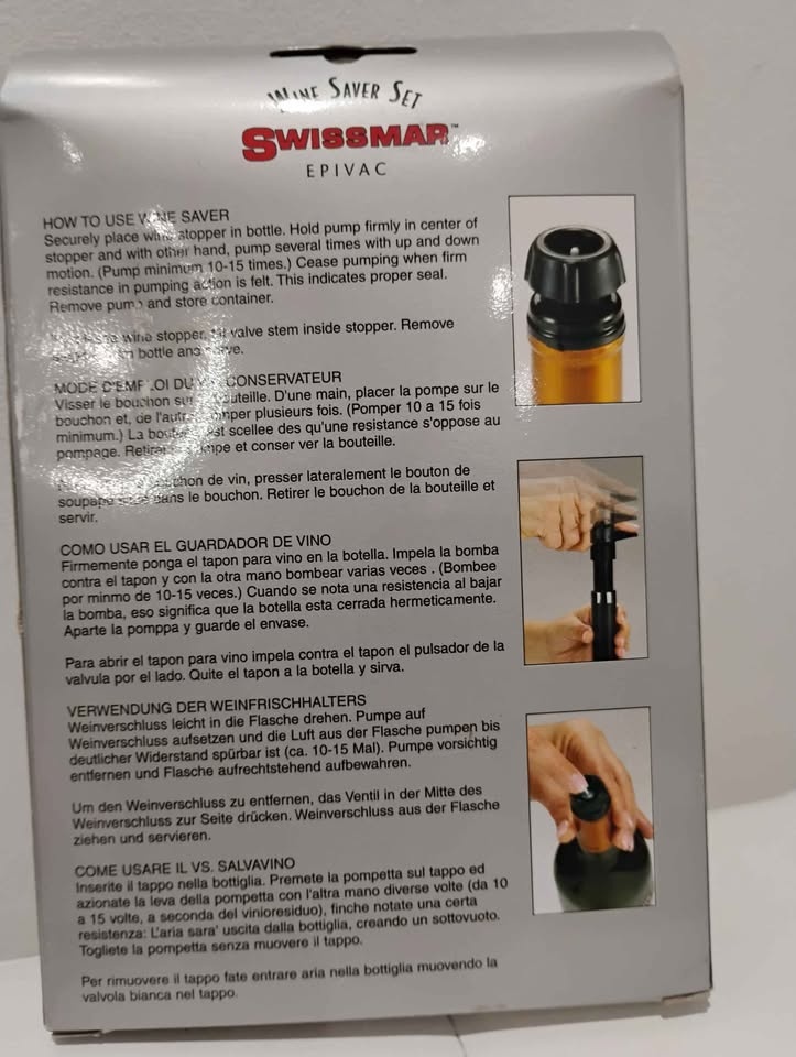 Swissmar Epivac Wine Saver Vacuum Pump Grape - photo 2