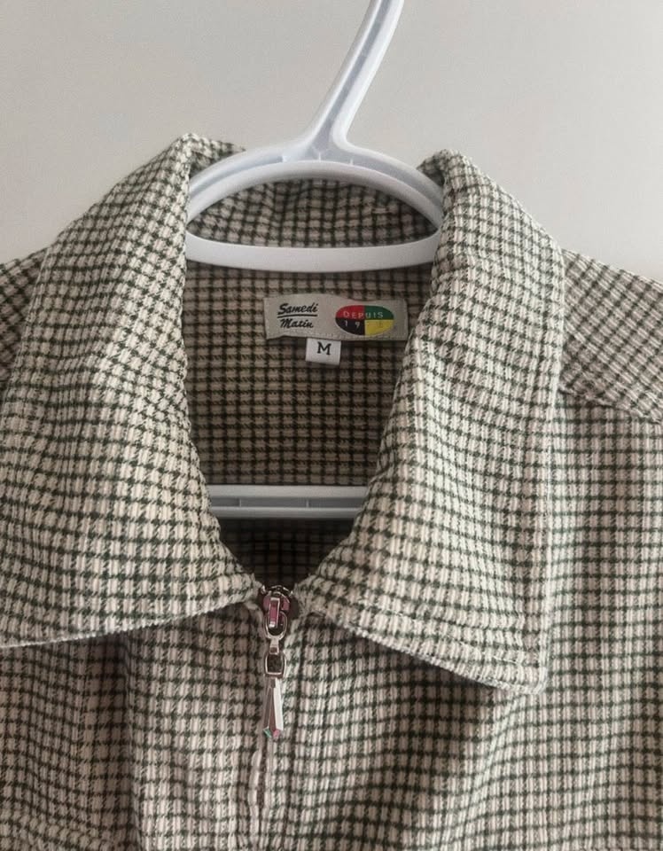 Plaid Zip Up Shirt/Jacket - Size M - photo 2