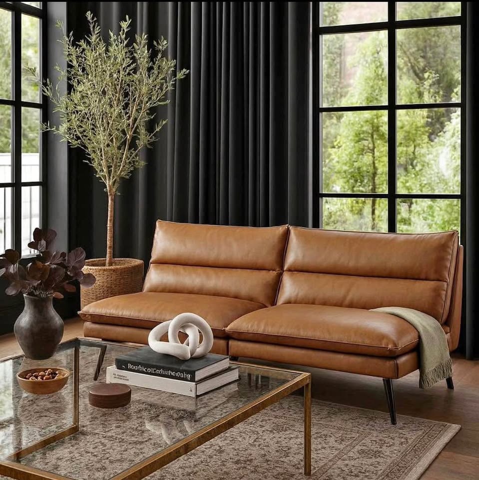 Modern Faux Leather Sofa Bed/Futon— Brand New - photo 5