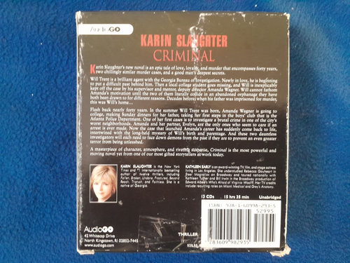 Criminal by Karin Slaughter: 13 CD Audiobook - photo 2