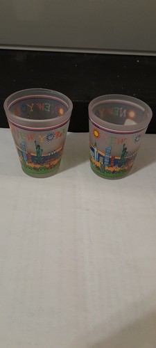 Set Of 2 Shot Glasses NYC Skyline