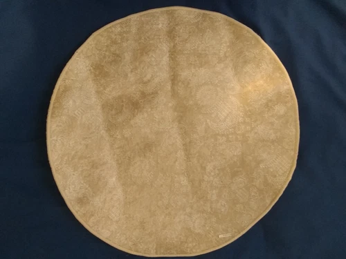 Round Rug Beige Area Living Room Indoor Outdoor Carpet 23x23