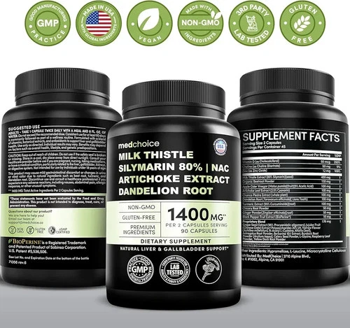 Milk Thistle Supplement w/ NAC, Artichoke & Dandelion