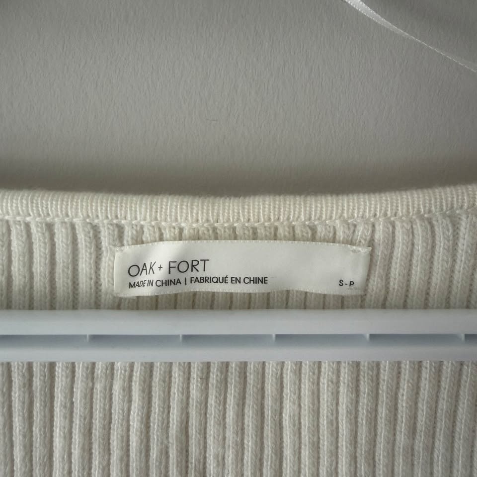 OAK + Fort White Puffy/Balloon Sleeve Sweater Size Small - photo 3